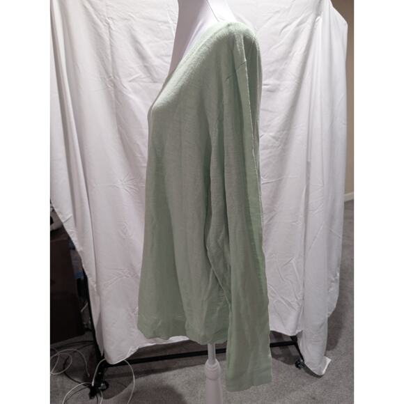J. Crew Sweater Women's Size XXL Green Crewneck Pullover 2XL Shirt Tunic Top - Picture 3 of 13